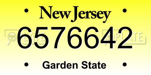 6576642 New Jersey License Plate