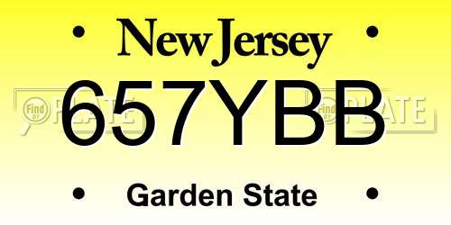 657YBB New Jersey License Plate