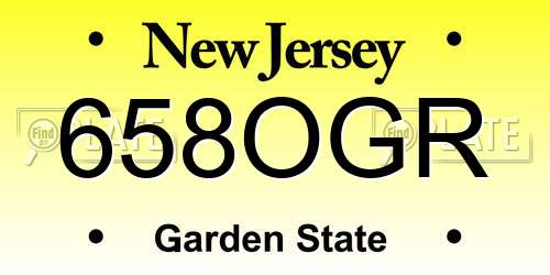 658OGR New Jersey License Plate