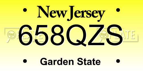 658QZS New Jersey License Plate