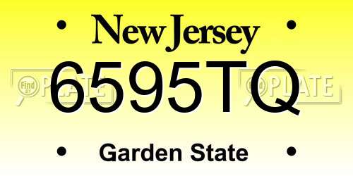 6595TQ New Jersey License Plate