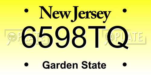 6598TQ New Jersey License Plate