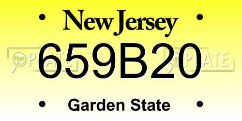 659B20 New Jersey License Plate