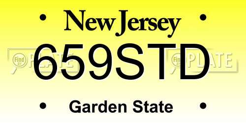 659STD New Jersey License Plate