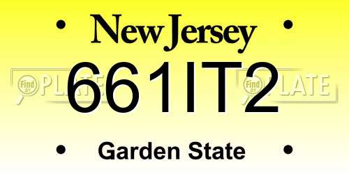 661IT2 New Jersey License Plate