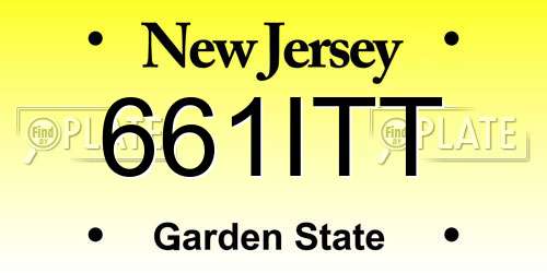 661ITT New Jersey License Plate
