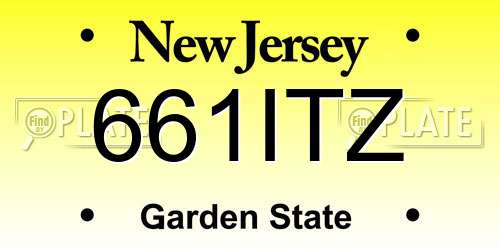 661ITZ New Jersey License Plate