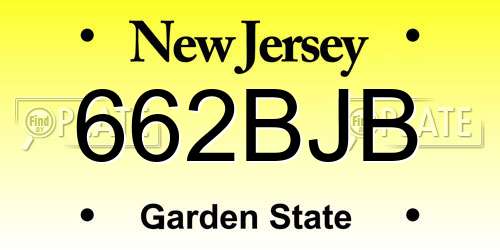 662BJB New Jersey License Plate
