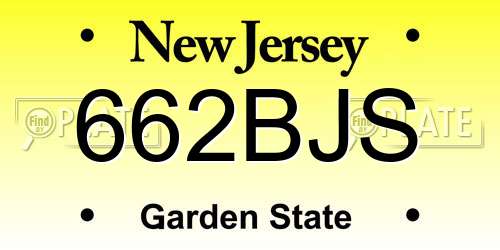 662BJS New Jersey License Plate