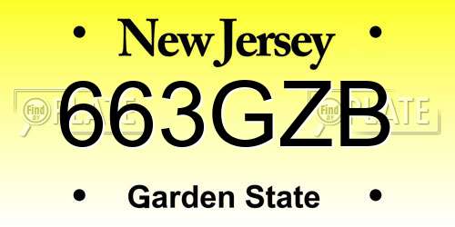663GZB New Jersey License Plate
