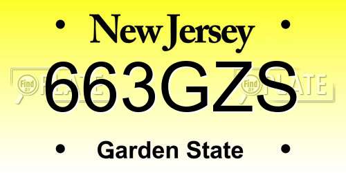 663GZS New Jersey License Plate