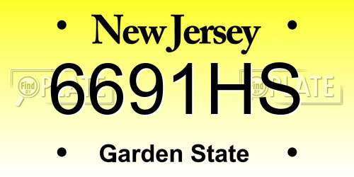 6691HS New Jersey License Plate