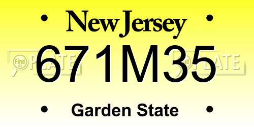 671M35 New Jersey License Plate