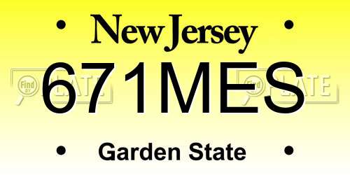 671MES New Jersey License Plate