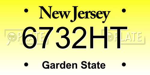 6732HT New Jersey License Plate