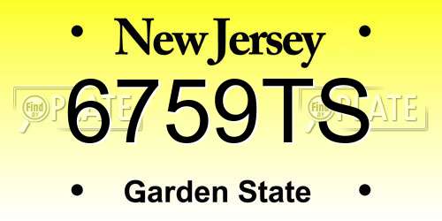 6759TS New Jersey License Plate