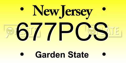 677PCS New Jersey License Plate