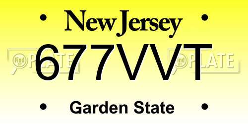 677VVT New Jersey License Plate