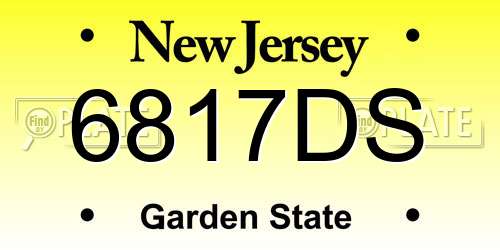6817DS New Jersey License Plate