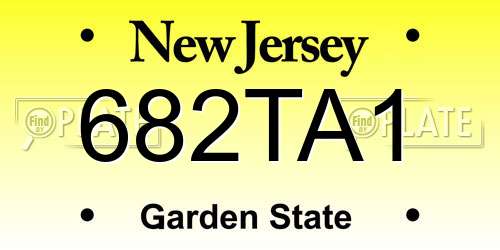 682TA1 New Jersey License Plate