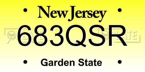 683QSR New Jersey License Plate