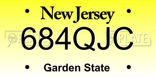 684QJC New Jersey License Plate