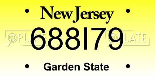 688I79 New Jersey License Plate