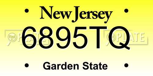 6895TQ New Jersey License Plate