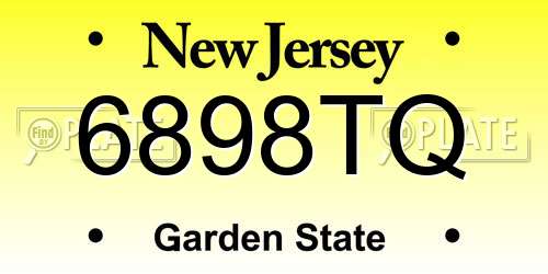 6898TQ New Jersey License Plate