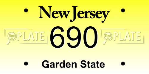 690 New Jersey License Plate