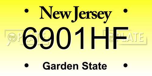 6901HF New Jersey License Plate