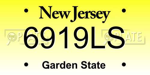 6919LS New Jersey License Plate