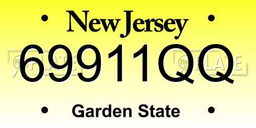 69911QQ New Jersey License Plate