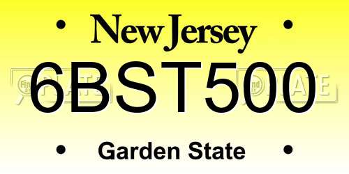 6BST500 New Jersey License Plate