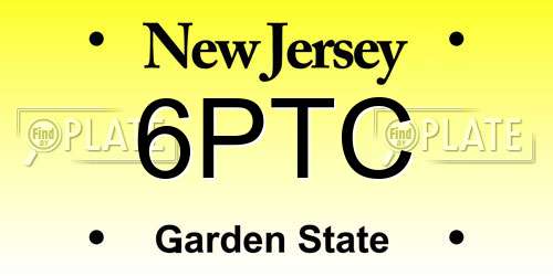 6PTC New Jersey License Plate