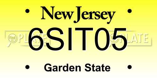 6SIT05 New Jersey License Plate