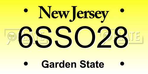 6SSO28 New Jersey License Plate