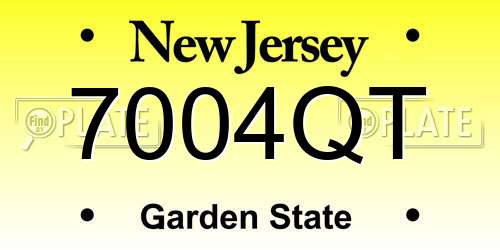 7004QT New Jersey License Plate