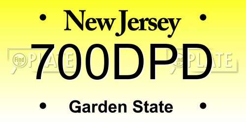700DPD New Jersey License Plate