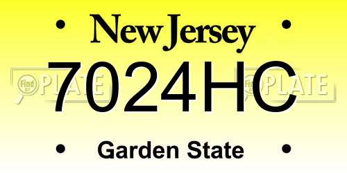 7024HC New Jersey License Plate