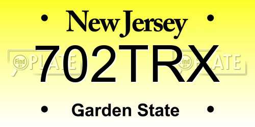 702TRX New Jersey License Plate