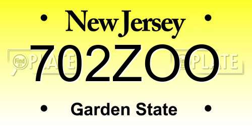 702ZOO New Jersey License Plate