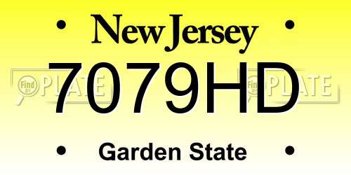 7079HD New Jersey License Plate