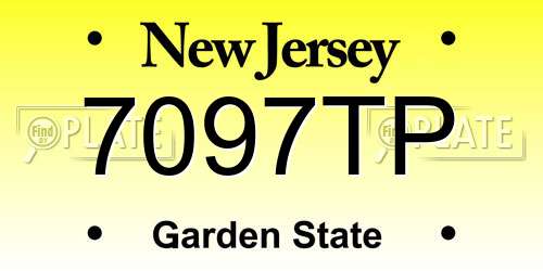 7097TP New Jersey License Plate
