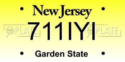 711IYI New Jersey License Plate