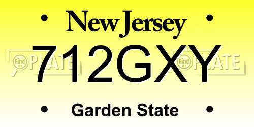 712GXY New Jersey License Plate