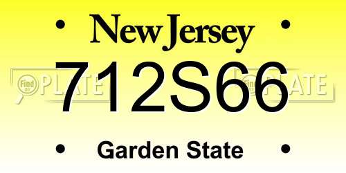 712S66 New Jersey License Plate