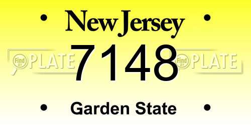 7148 New Jersey License Plate