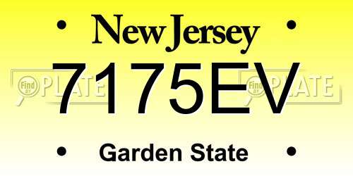 7175EV New Jersey License Plate