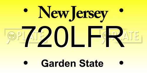 720LFR New Jersey License Plate